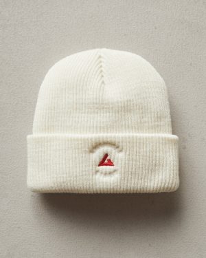 Embroidered Beanie – Natural