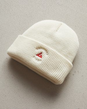 Embroidered Beanie – Natural