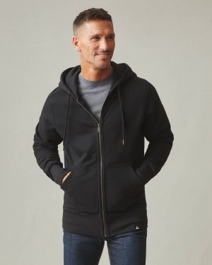 Men’s Classic Full Zip USA Embroidery – Black