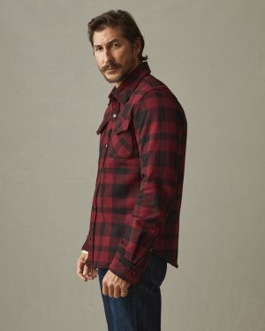 Unisex Redwood Fleece Overshirt – Oxblood Plaid
