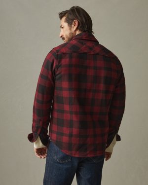 Unisex Redwood Fleece Overshirt – Oxblood Plaid