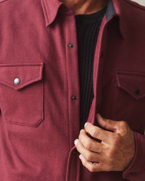 Men’s Redwood Fleece Overshirt – Zinfandel