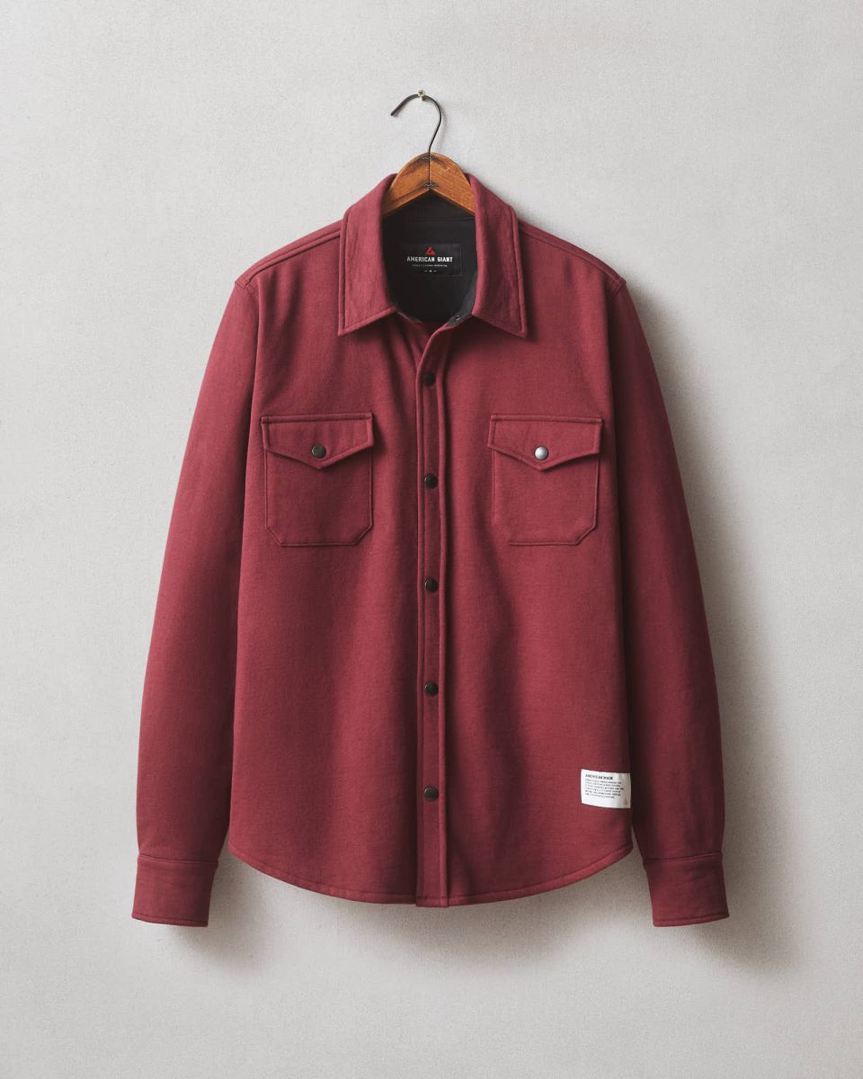 Men's Redwood Fleece Overshirt - Zinfandel