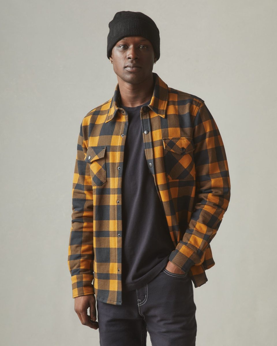 Unisex Redwood Fleece Overshirt - Cathay Spice Plaid