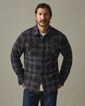 Unisex Redwood Fleece Overshirt – Stealth Plaid
