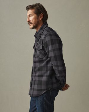 Unisex Redwood Fleece Overshirt – Stealth Plaid