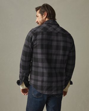 Unisex Redwood Fleece Overshirt – Stealth Plaid