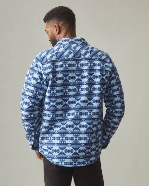 Unisex Redwood Fleece Overshirt – Geo Print