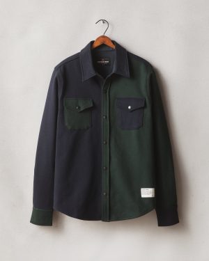 Unisex Redwood Fleece Overshirt – Green Navy
