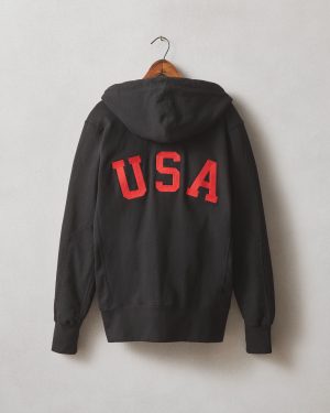 Men’s Classic Full Zip USA Embroidery – Black