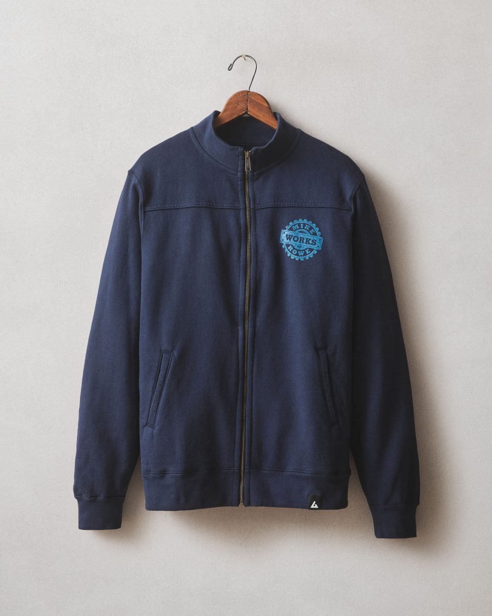 Men's Moto Full Zip Mike Rowe - Oxford Blue