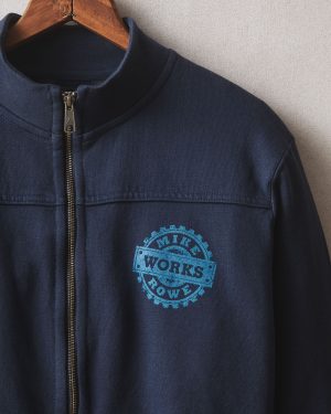 Men’s Moto Full Zip Mike Rowe – Oxford Blue