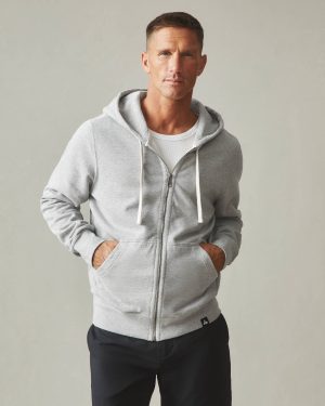 Men’s Midweight Full Zip – Athletic Heather