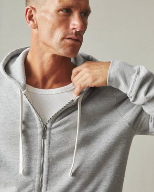 Men’s Midweight Full Zip – Athletic Heather