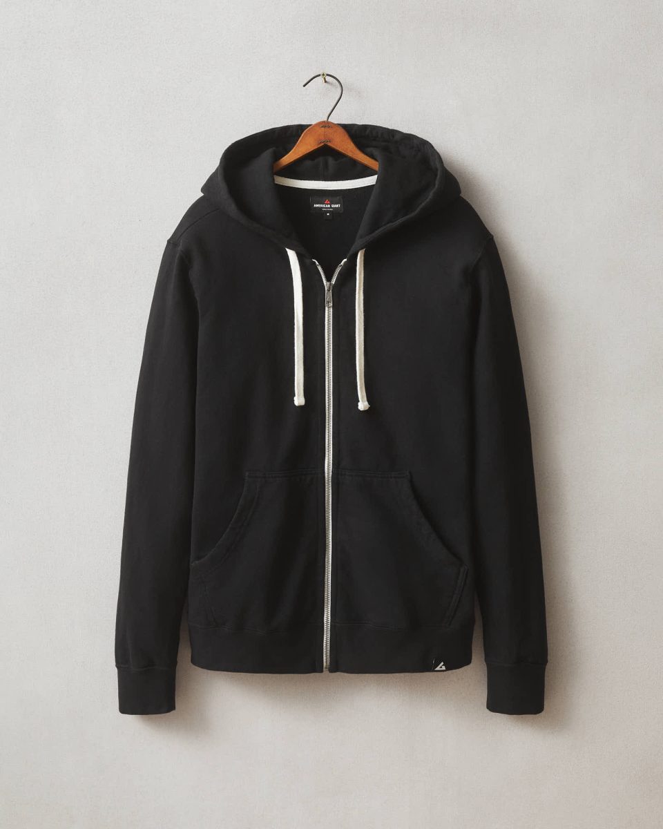 Men's Midweight Full Zip - Black