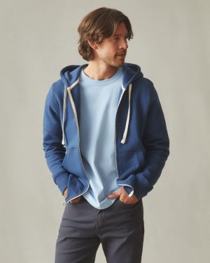 Men’s Midweight Full Zip – Varsity Blue