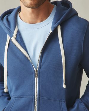 Men’s Midweight Full Zip – Varsity Blue