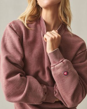 Unisex American Vintage Crew Sweatshirt – Mineral Wash Russet Brown