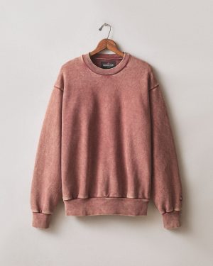 Unisex American Vintage Crew Sweatshirt – Mineral Wash Russet Brown