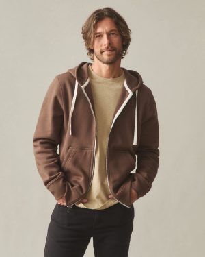 Men’s Midweight Full Zip – Chestnut