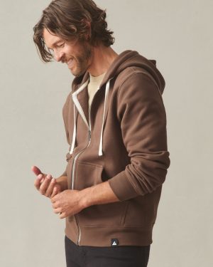 Men’s Midweight Full Zip – Chestnut