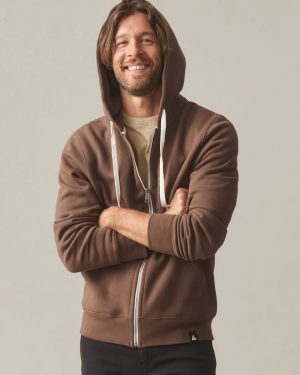 Men’s Midweight Full Zip – Chestnut
