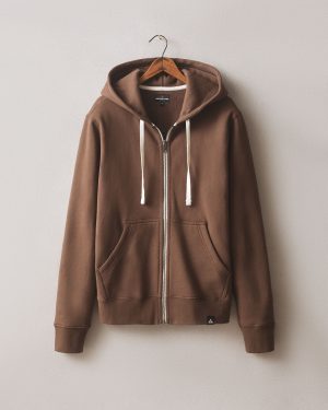 Men’s Midweight Full Zip – Chestnut