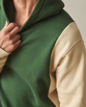 Men’s Colorblock Midweight Pullover – Safari Green Moss