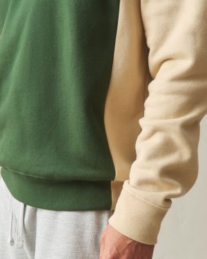Men’s Colorblock Midweight Pullover – Safari Green Moss