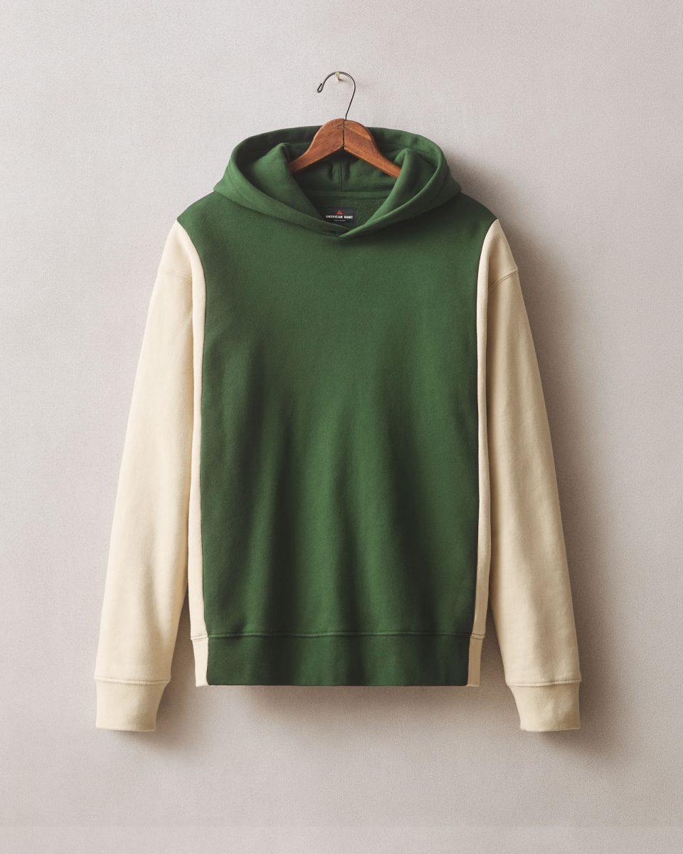 Men's Colorblock Midweight Pullover - Safari Green Moss