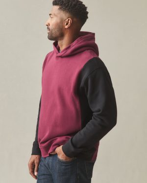 Men’s Colorblock Midweight Pullover – Zinfandel Black