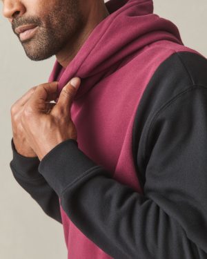 Men’s Colorblock Midweight Pullover – Zinfandel Black