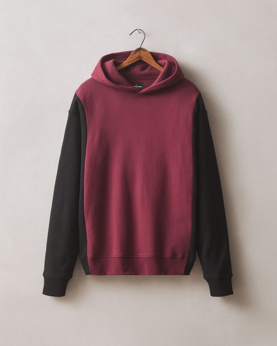 Men's Colorblock Midweight Pullover - Zinfandel Black