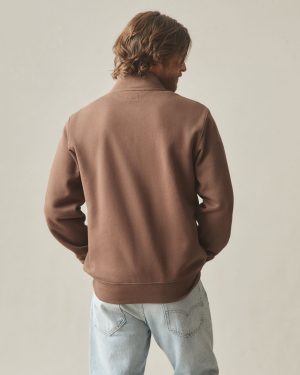 Men’s Midweight Half Zip – Chestnut
