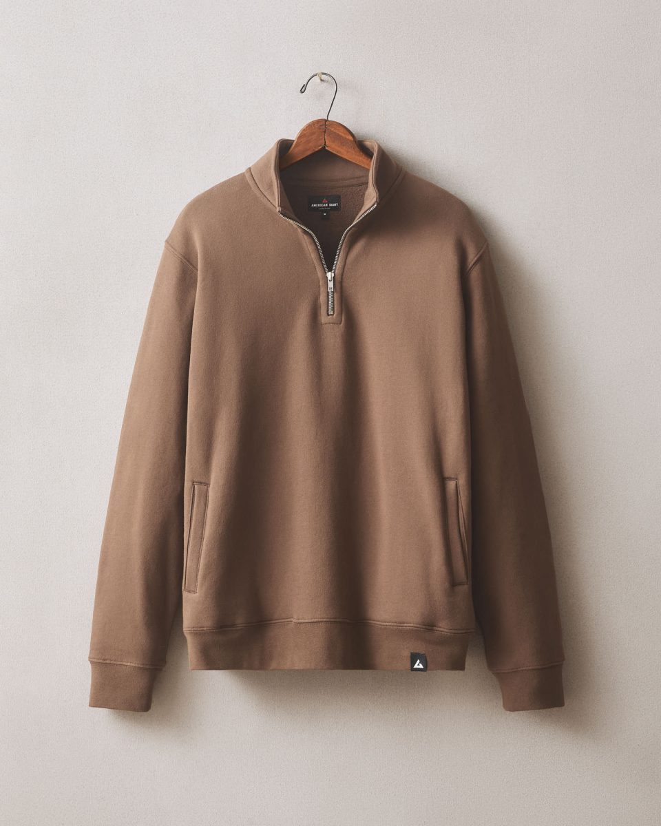 Men's Midweight Half Zip - Chestnut