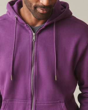 Men’s Relaxed Classic Full Zip – Italian Plum