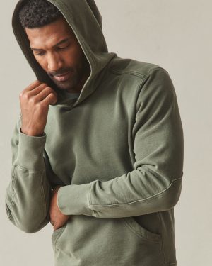 Men’s Vintage Wash Classic Pullover – Washed Deep Olive