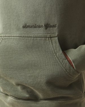 Men’s Vintage Wash Classic Pullover – Washed Deep Olive