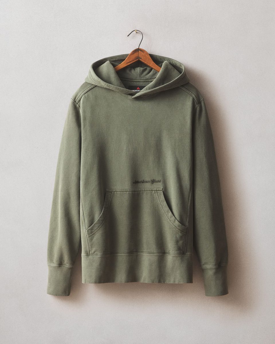 Men's Vintage Wash Classic Pullover - Washed Deep Olive