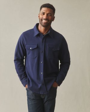 Unisex Redwood Fleece Overshirt – True Navy