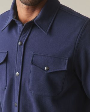 Unisex Redwood Fleece Overshirt – True Navy