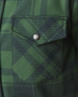 Unisex Redwood Fleece Overshirt – Green Moss Plaid