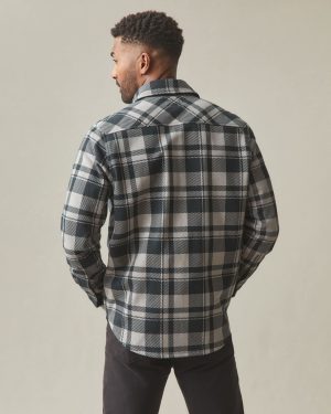 Unisex Redwood Fleece Overshirt – Silent Storm Plaid