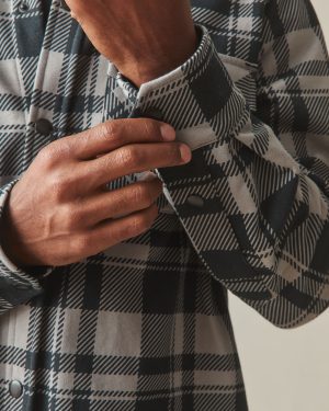 Unisex Redwood Fleece Overshirt – Silent Storm Plaid