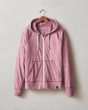Men’s Lightweight Full Zip – Bonfire Red Heather