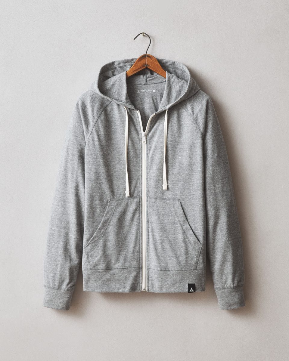Men's Lightweight Full Zip - Dark Charcoal Heather