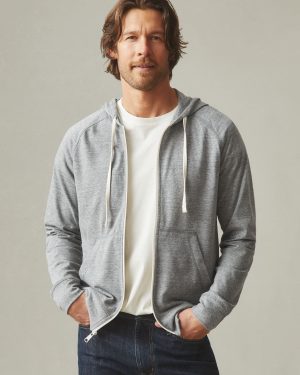 Men’s Lightweight Full Zip – Dark Charcoal Heather