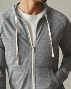 Men’s Lightweight Full Zip – Dark Charcoal Heather