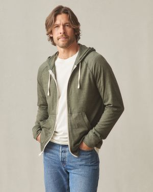 Men’s Lightweight Full Zip – Forest Night Heather