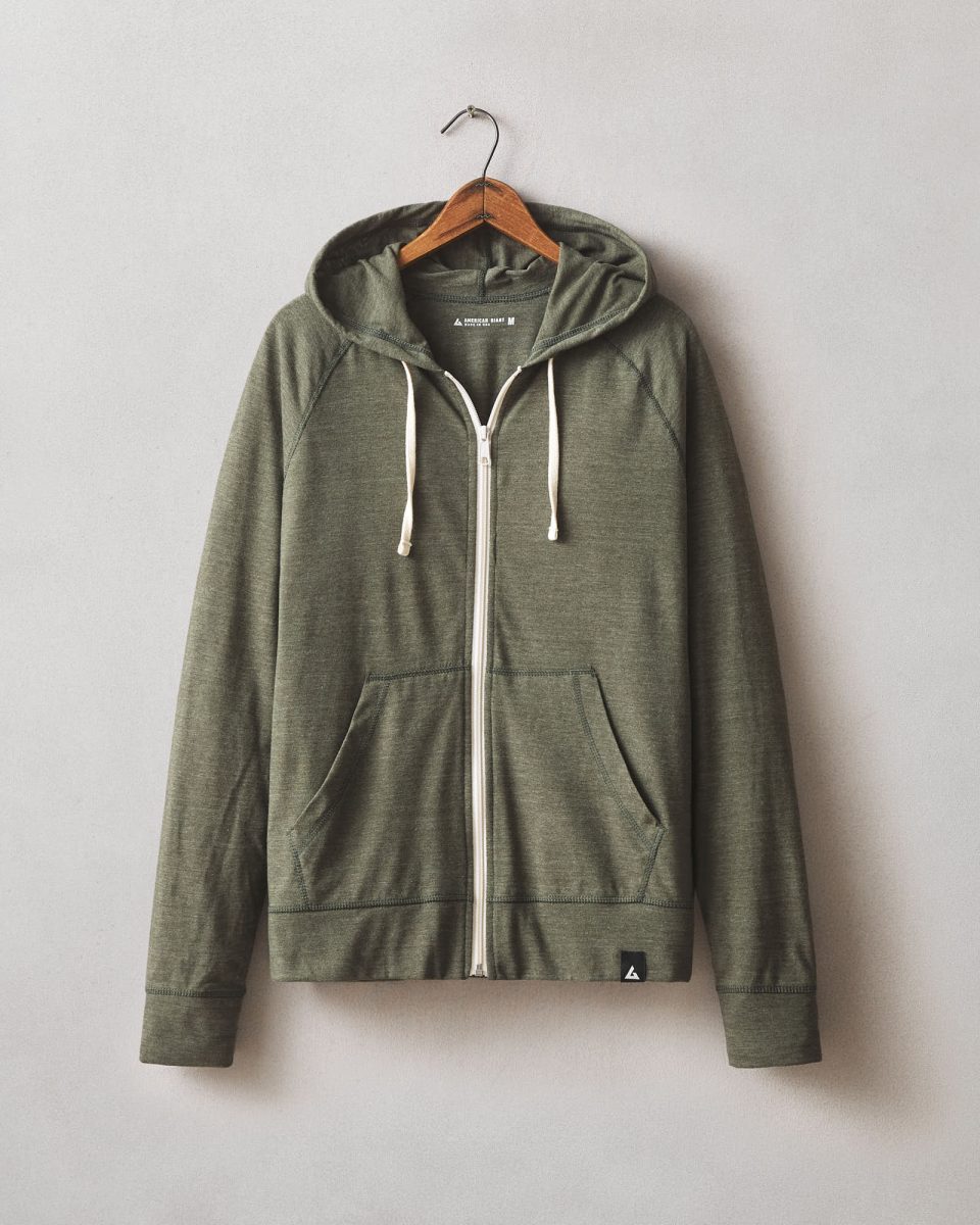 Men's Lightweight Full Zip - Forest Night Heather